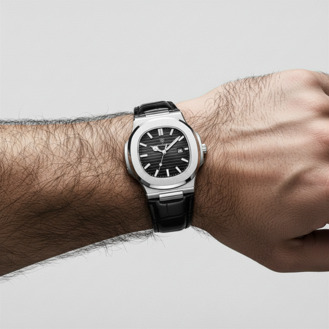 POEDAGAR Oxford Leather Men’s Watch