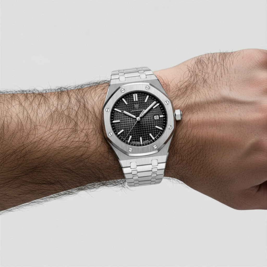 Aureus X Poedagar Classic Stainless Steel Watch