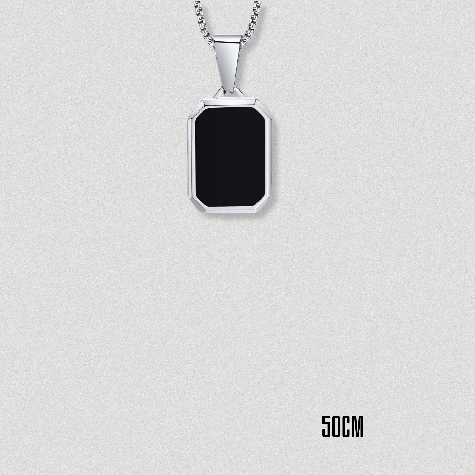 Square Stone Pendant Necklace