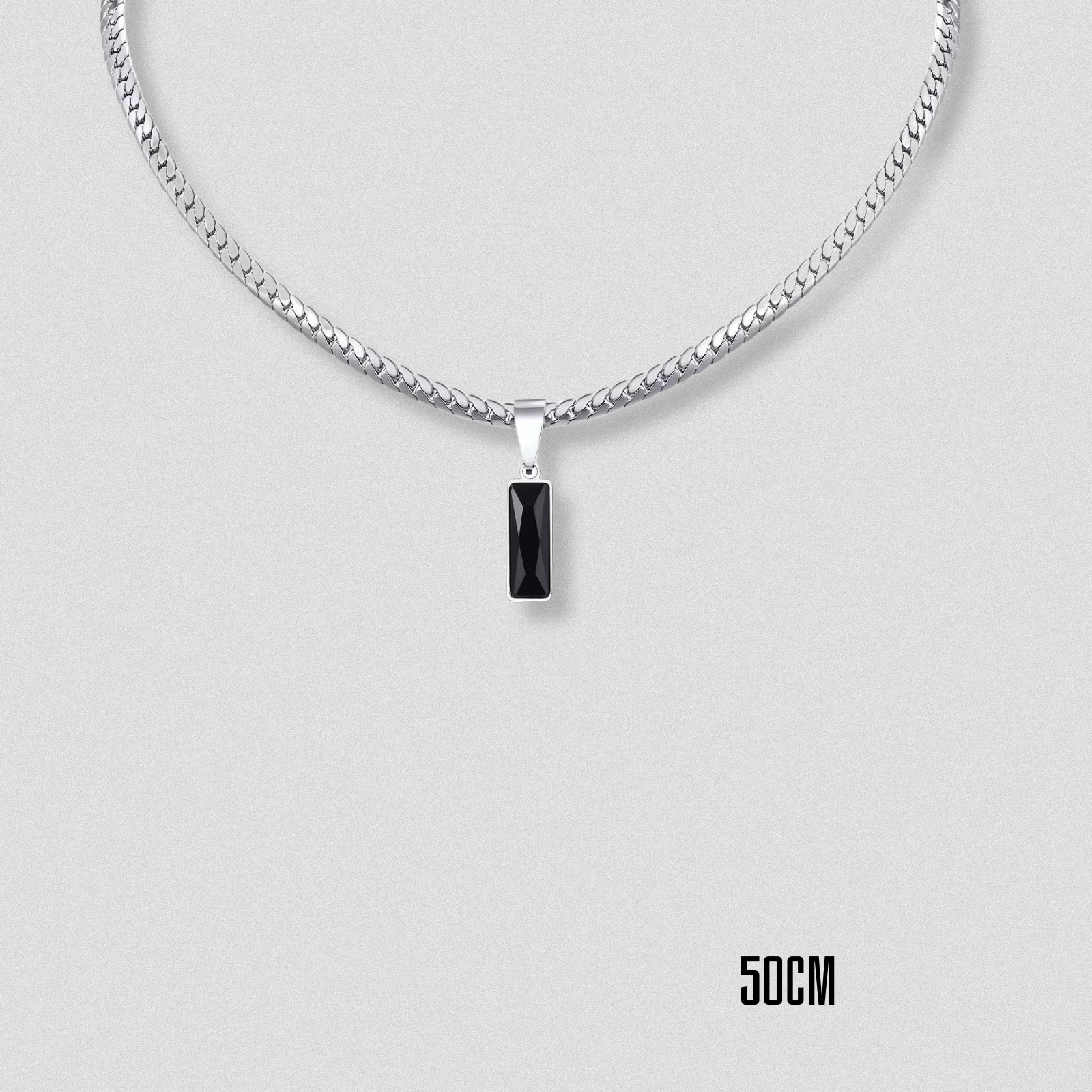 Modern Square Stone Necklace