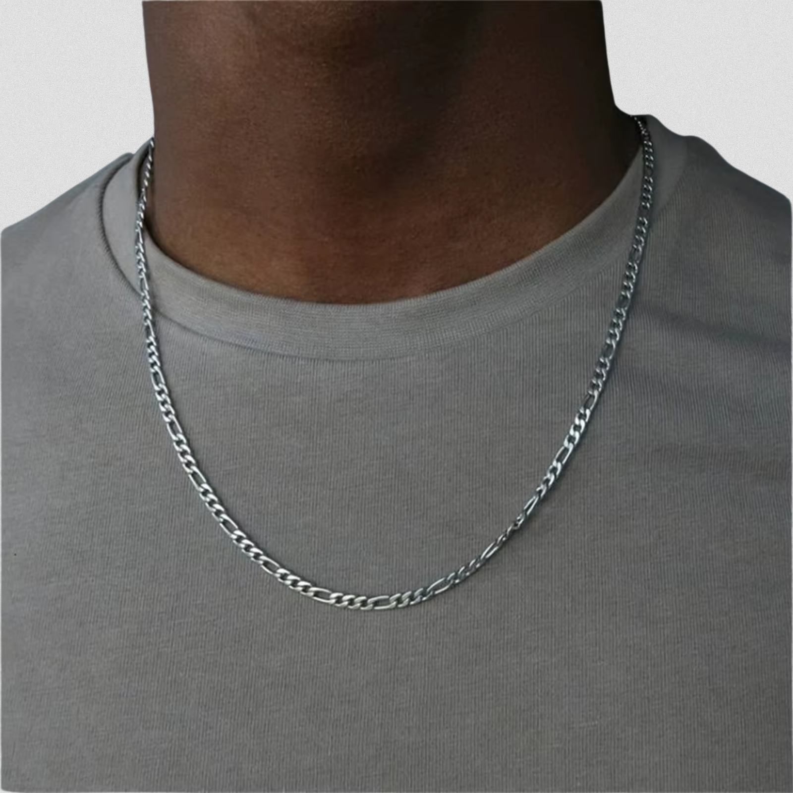 Silver Figaro Chain Necklace