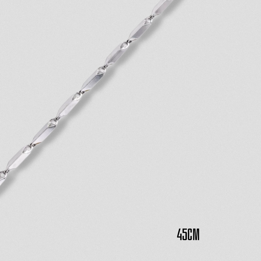 Handmade Titanium Rhombus Chain Necklace