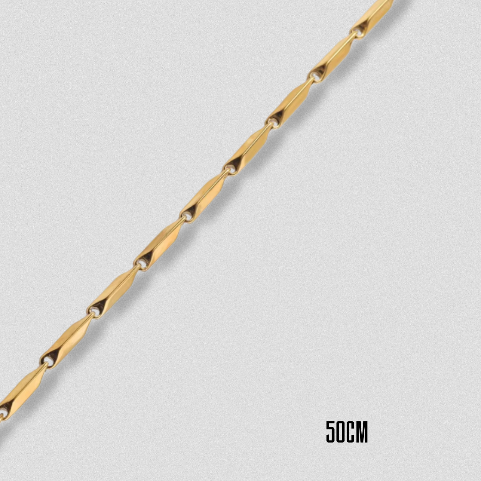 Handmade Titanium Rhombus Chain Necklace