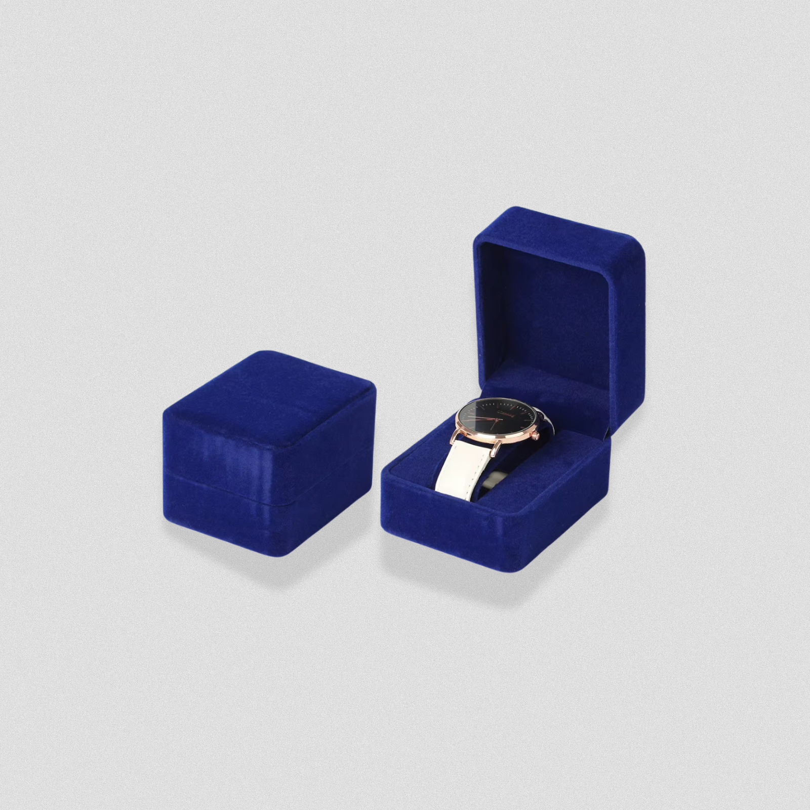 Velvet Round-Corner Watch Storage Box
